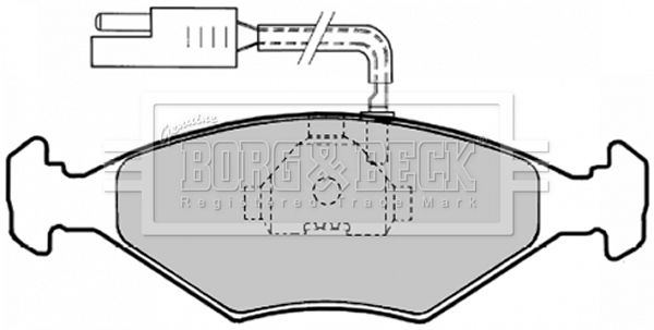 BORG & BECK Комплект тормозных колодок, дисковый тормоз BBP1147